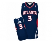 Men's Adidas Atlanta Hawks #3 Jarrett Jack Swingman Navy Blue Road NBA Jersey