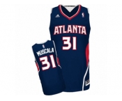 Men's Adidas Atlanta Hawks #31 Mike Muscala Swingman Navy Blue Road NBA Jersey