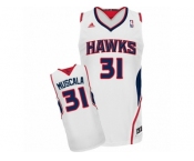 Men's Adidas Atlanta Hawks #31 Mike Muscala Swingman White Home NBA Jersey