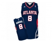 Men's Adidas Atlanta Hawks #8 Dwight Howard Swingman Navy Blue Road NBA Jersey