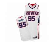 Men's Adidas Atlanta Hawks #95 DeAndre' Bembry Authentic White Home NBA Jersey
