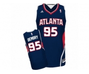 Men's Adidas Atlanta Hawks #95 DeAndre' Bembry Swingman Navy Blue Road NBA Jersey