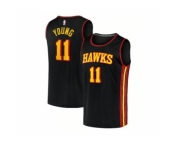 Men's Atlanta Hawks #11 Trae Young Black Stitched Basketball Jersey
