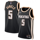 Men's Atlanta Hawks #5 Dyson Daniels Black 2025-26 City Edition Swingman Stitched Jersey Men's Atlanta Hawks #5 Dyson Daniels Black 2025-26 City Edition Swingman Stitched Jersey