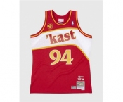Men's Atlanta Hawks #94 Dungeon Red Throwback Swingman Stitched Basketball Jersey