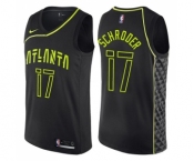 Men's Nike Atlanta Hawks #17 Dennis Schroder Swingman Black NBA Jersey - City Edition