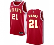 Men's Nike Atlanta Hawks #21 Dominique Wilkins Swingman Red NBA Jersey Statement Edition