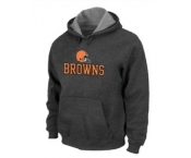Cleveland Browns Authentic Logo Pullover Hoodie D.Grey
