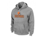 Cleveland Browns Authentic Logo Pullover Hoodie Grey