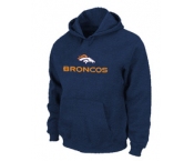 Denver Broncos Authentic Logo Pullover Hoodie D.Blue
