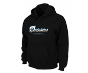 Miami Dolphins Authentic font Pullover Hoodie Black