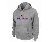 Minnesota Vikings Authentic Logo Pullover Hoodie Grey