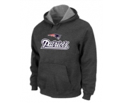 New England Patriots Authentic Logo Pullover Hoodie D.Grey