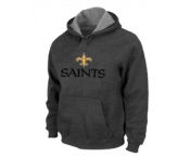 New Orleans Saints Authentic Logo Pullover Hoodie D.Grey