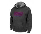 New York Giants Authentic font Pullover Hoodie D.Grey