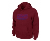 New York Giants Authentic font Pullover Hoodie Red