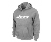 New York Jets Authentic font Pullover Hoodie Grey