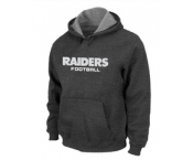 Oakland Raiders Authentic font Pullover Hoodie D.Grey