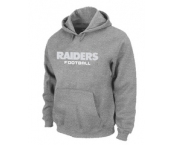 Oakland Raiders Authentic font Pullover Hoodie Grey