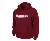 Oakland Raiders Authentic font Pullover Hoodie Red