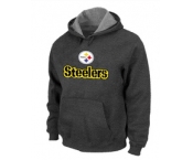 Pittsburgh Steelers Authentic Logo Pullover Hoodie D.GREY