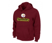 Pittsburgh Steelers Authentic Logo Pullover Hoodie RED