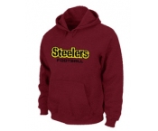Pittsburgh Steelers Authentic font Pullover Hoodie Red