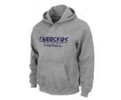 San Diego Charger Authentic font Pullover Hoodie Grey