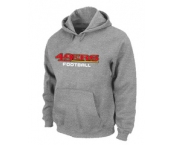San Francisco 49ers Authentic font Pullover Hoodie Grey