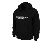 Seattle Seahawks Authentic font Pullover Hoodie Black
