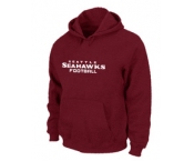 Seattle Seahawks Authentic font Pullover Hoodie Red