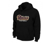 St.Louis Rams Authentic font Pullover Hoodie Black