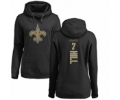 NFL Women's Nike New Orleans Saints #7 Taysom Hill Black Backer Pullover Hoodie
