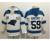 Nike Panthers #59 Luke Kuechly White Super Bowl 50 Player Pullover NFL Hoodie