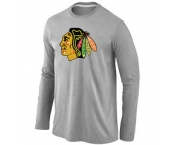 NHL Chicago Blackhawks Big & Tall Logo Grey Long Sleeve T-Shirt