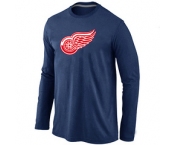 NHL Detroit Red Wings Big & Tall Logo D.BLUE Long Sleeve T-Shirt