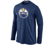 NHL Edmonton Oilers Big & Tall Logo Dark blue Long Sleeve T-Shirt