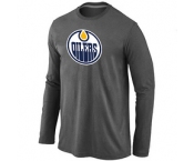 NHL Edmonton Oilers Big & Tall Logo Dark grey Long Sleeve T-Shirt