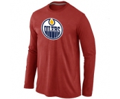 NHL Edmonton Oilers Big & Tall Logo Red Long Sleeve T-Shirt