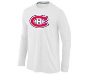 NHL Montréal Canadiens Big & Tall Logo WHITE Long Sleeve T-Shirt