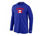 Nike 2014 Olympics Canada Flag Collection Locker Room Long Sleeve T-Shirt Blue