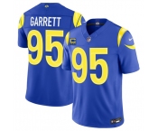 Men's Los Angeles Rams #95 Myles Garrett Royal 2026 F.U.S.E. 4-Star C Patch Vapor Limited Football Stitched Jersey Men's Los Angeles Rams #95 Myles Garrett Royal 2026 F.U.S.E. 4-Star C Patch Vapor Limited Football Stitched Jersey