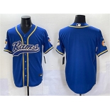 Men's Los Angeles Rams Blank Royal Cool Base Stitched Baseball Jersey