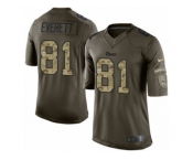 Men's Nike Los Angeles Rams #81 Gerald Everett Limited Green Salute to Service NFL Jersey