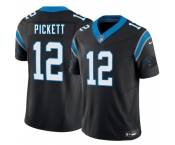 Men's Carolina Panthers #12 Kenny Pickett Black 2026 F.U.S.E. Vapor Limited Football Stitched Jersey Men's Carolina Panthers #12 Kenny Pickett Black 2026 F.U.S.E. Vapor Limited Football Stitched Jersey
