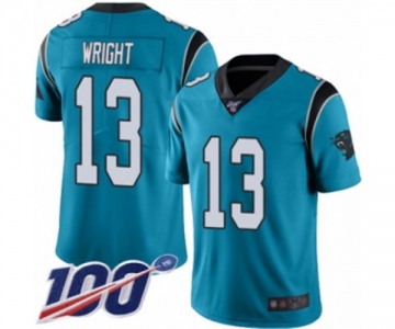 Men's Carolina Panthers #13 Jarius Wright Blue Alternate Vapor Untouchable Limited Player 100th Season Football Jersey