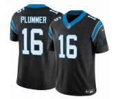 Men's Carolina Panthers #16 Jack Plummer Black 2024 F.U.S.E. Vapor Limited Football Stitched Jersey