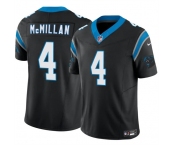 Men's Carolina Panthers #4 Tetairoa McMillan Black 2025 Draft F.U.S.E. Vapor Limited Football Stitched Jersey
