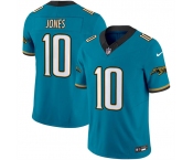 Men's Jacksonville Jaguars #10 Mac Jones Teal 2024 F.U.S.E. Prowler Throwback Vapor Limited Football Stitched Jersey