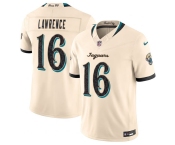 Men's Jacksonville Jaguars #16 Trevor Lawrence Cream 2026 F.U.S.E. Rivalries Collection Limited Football Stitched Jersey Men's Jacksonville Jaguars #16 Trevor Lawrence Cream 2026 F.U.S.E. Rivalries Collection Limited Football Stitched Jersey